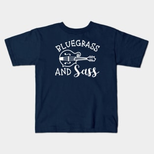 Bluegrass and Sass Mandolin Funny Kids T-Shirt